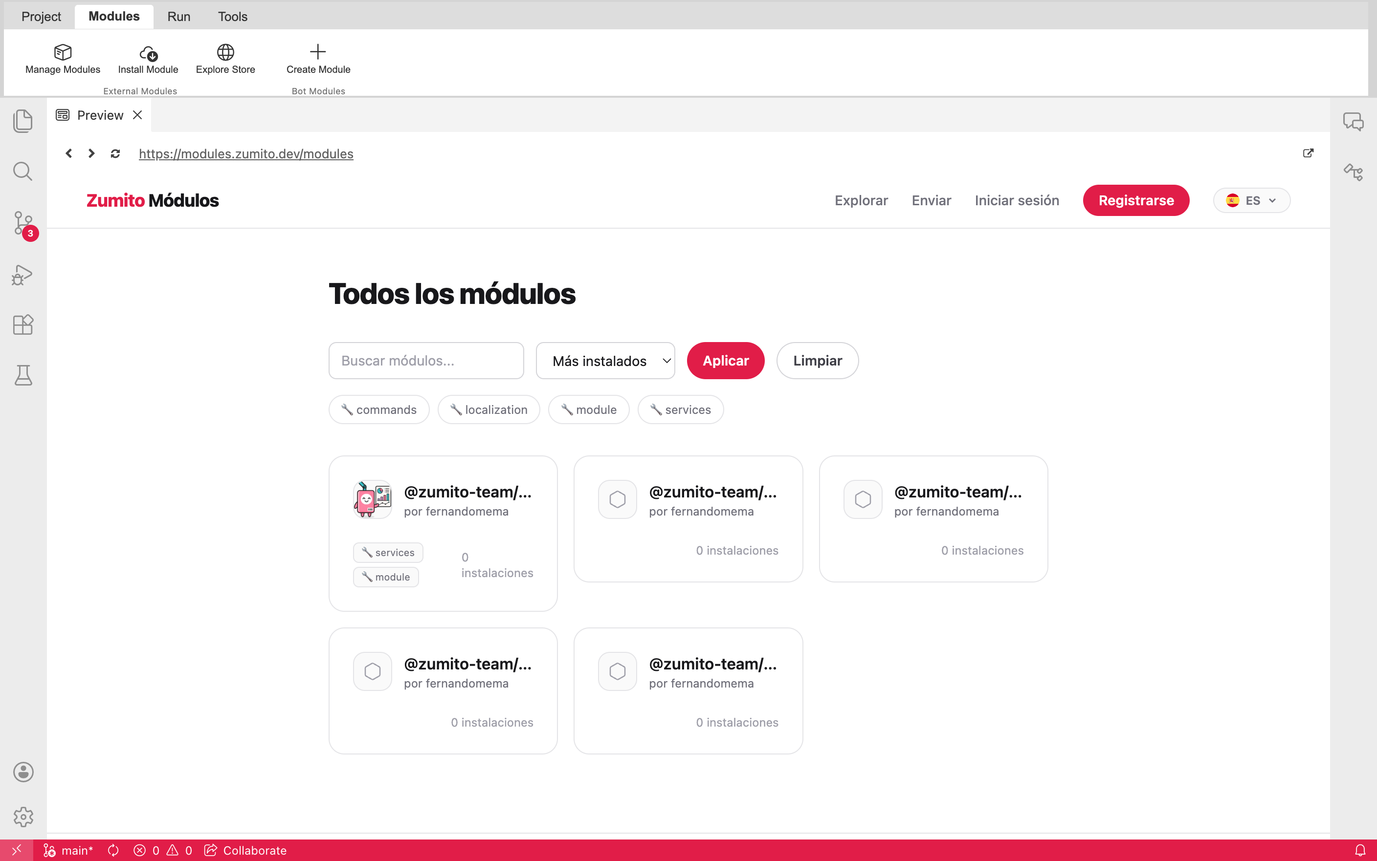 Module marketplace