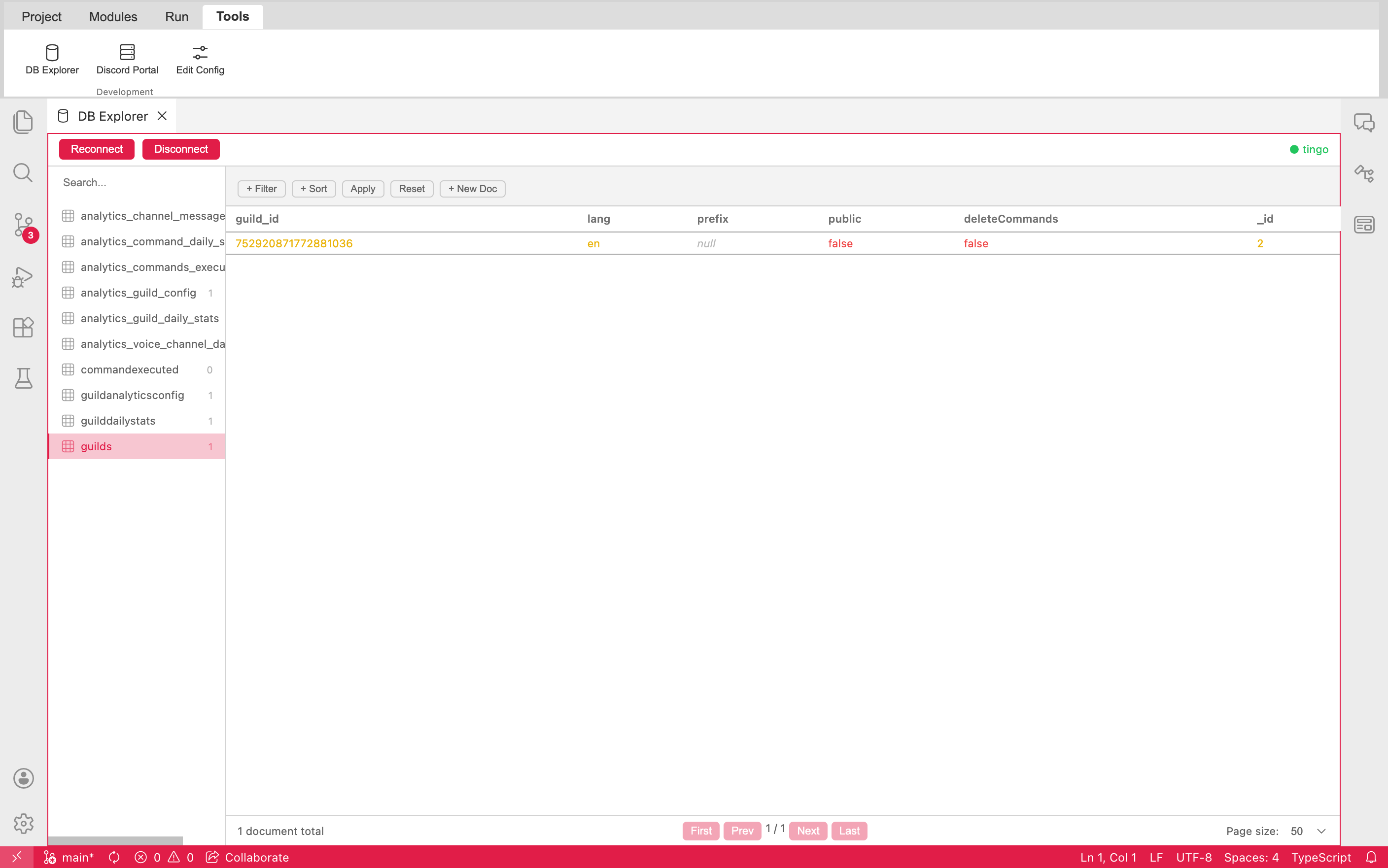 Database explorer